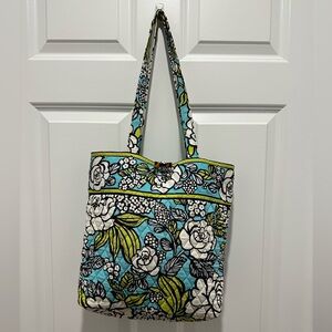 Vera Bradley Floral Tote - Blue, Green, and White